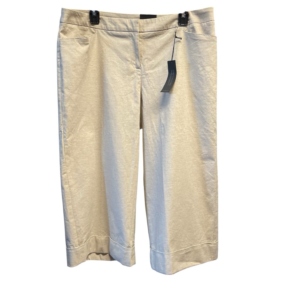 Lane Bryant Khaki Crop Dress Pants The Lena Moderately Curvy Stretch New Size 16